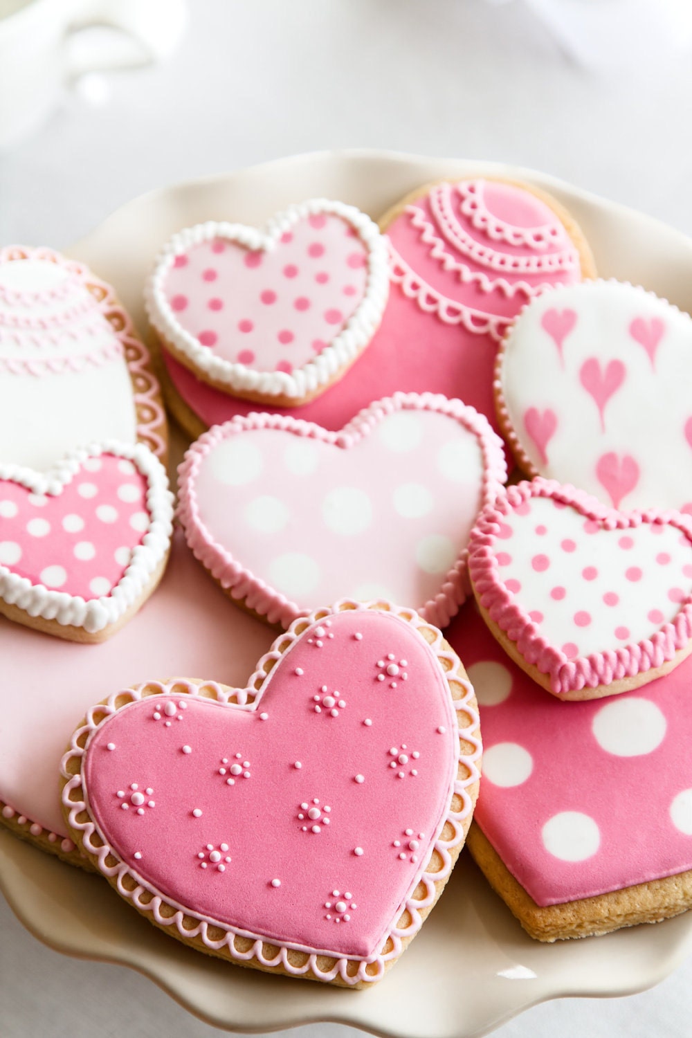 Elegant Heart Cookies- One Dozen varied sizes