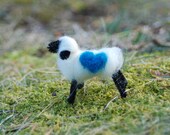 Felted Sheep Love Ewe Love You My Blue Heart Spring Lamb