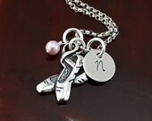 Tiny Dancer - Ballet Dance Necklace -  Sterling Silver Hand Stamped Personalized Necklace