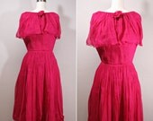 Vintage Party Dress / Valentine's Day / Sheer Dress / 1960s