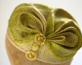 Green Straw Fascinator 'Sirena'