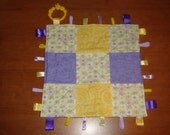 Purple and Yellow Daisey Taggie Blankie