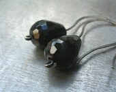 Black Onyx Oxidized Sterling Silver Earrings