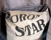TORONTO STAR - reconstructed vintage toronto star sack messenger bag