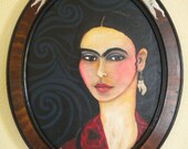 Frida in an oval Frame