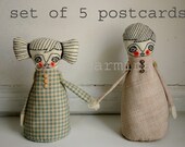 Romantic dolls  (set of 5 postcards)