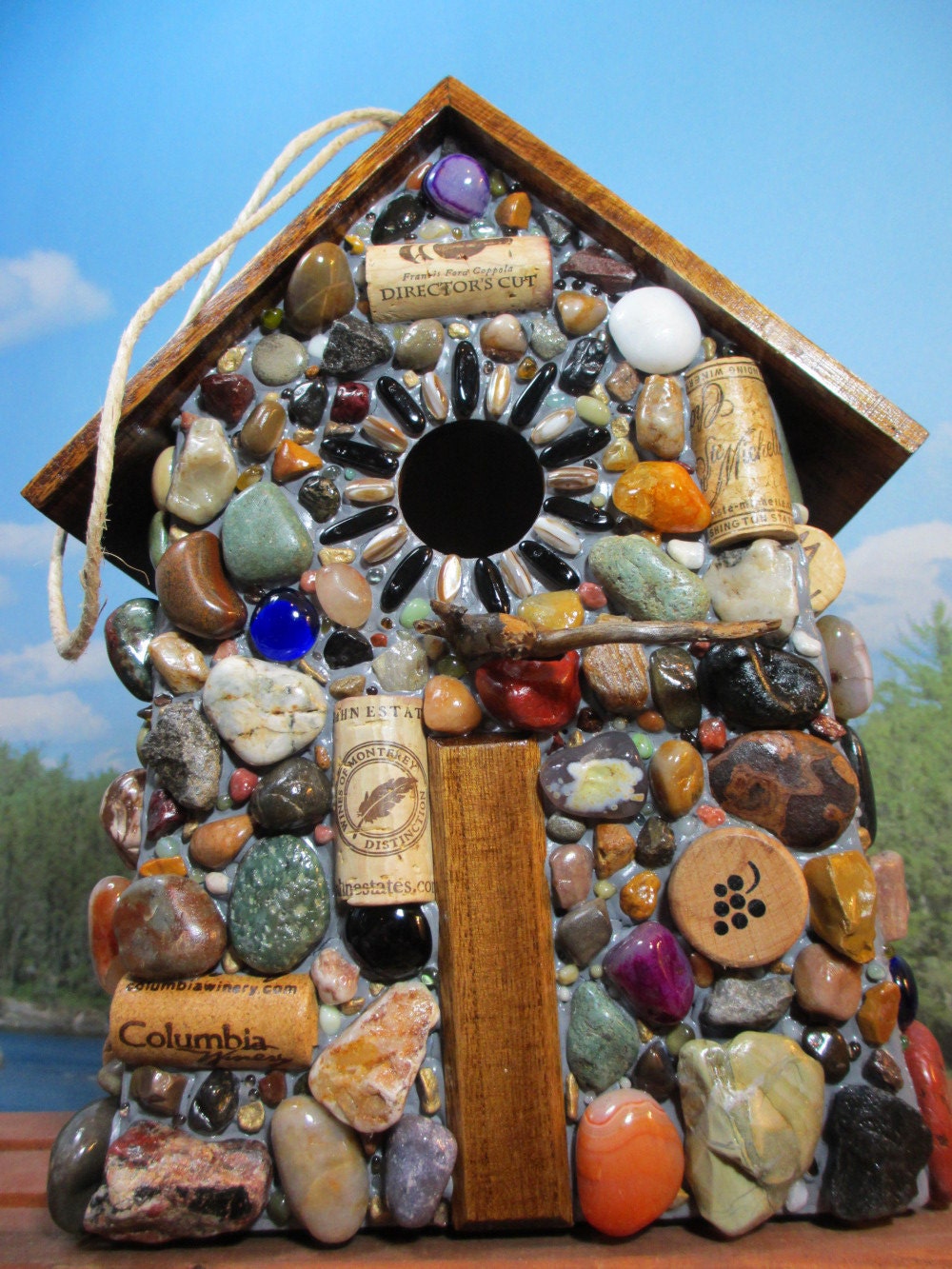 Garden Mosaic Birdhouse Large