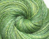 Handspun yarn - CELERY - Handpainted Falkland wool plied with domestic wool, DK weight, 620 yards