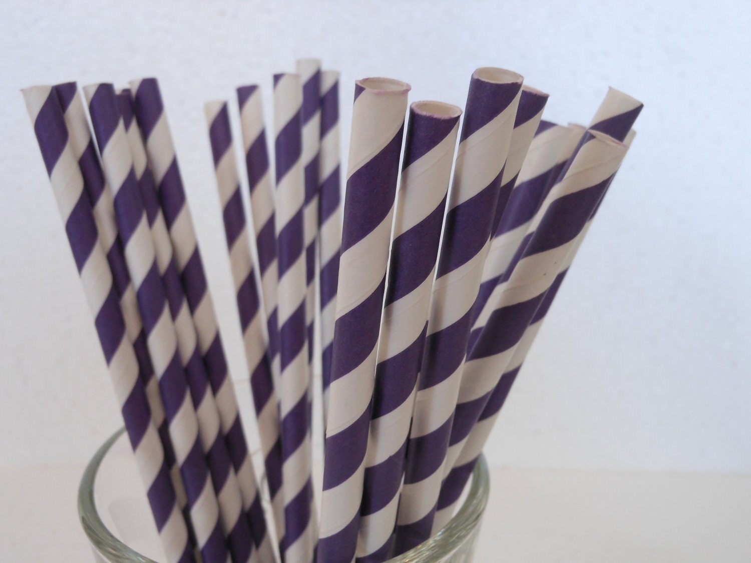 Purple and White Retro Striped Straws- Qty-25 Il_170x135