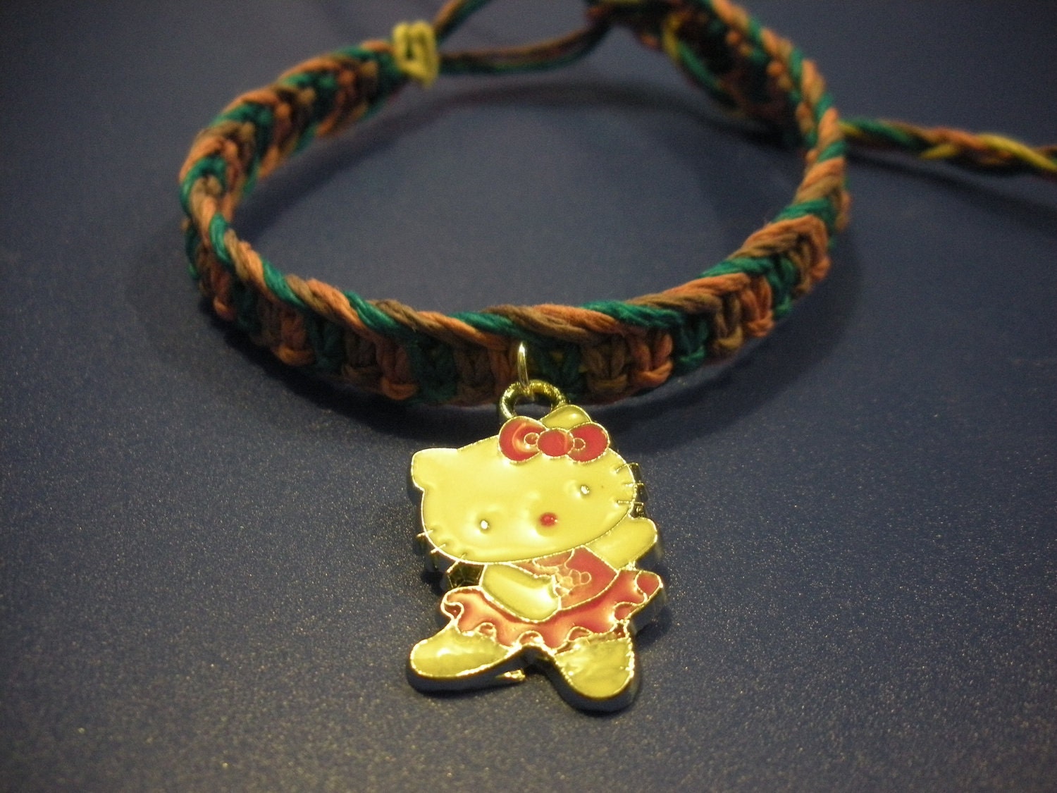 Hello Kitty Fishbone Hemp Bracelet