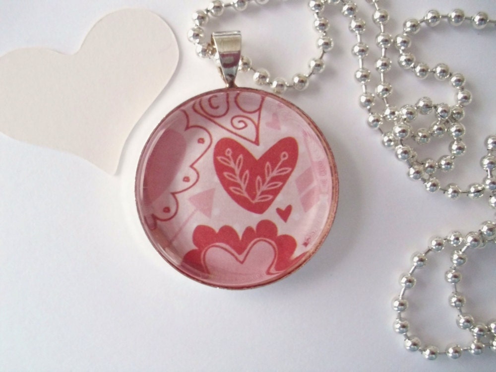 Heart Pendant with Silver Plated Chain