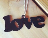 Love necklace laser cut acrylic