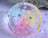 Pastel Petals sterling silver swarovski pendant necklace Hippie Chic Boutique