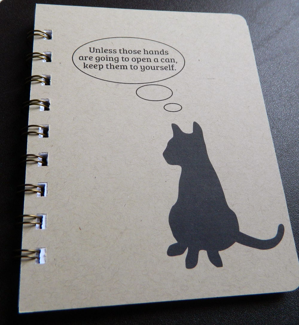 Spiral note book - cats and cans (WG705)