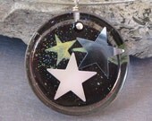 Oh My Stars OOAK silver swarovski pendant necklace Hippie Chic Boutique