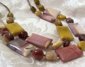 Moukaite Double Strand Statement Necklace