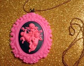 Darling Cherubs Cameo Necklace  n117