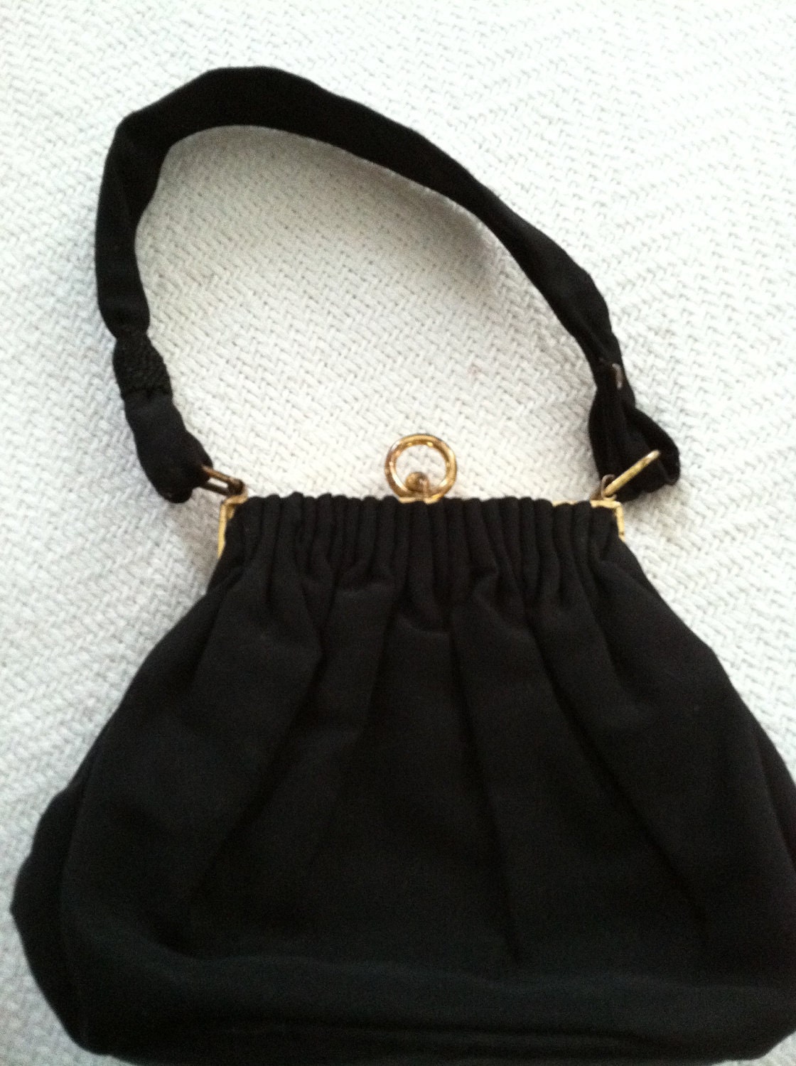 Lovely little Vintage Black evening bag with change purse