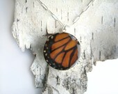 Butterfly Wing Jewelry -  Real monarch necklace - Transformation and renewal