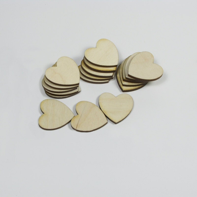 Wooden Hearts for Crafts Scrapbooking Charms Decorating -- FREE SHIPPING