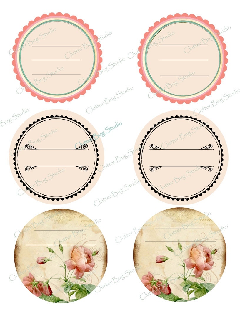 Custom Printed one dozen (12) Round Circle Self-Adhesive  Sticker Labels - 3 1/3 inch for your Empty Ribbon spools - One dozen (12) stickers