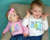 Appliqued Personalized Big/Lil Sibling Long Sleeve Shirt