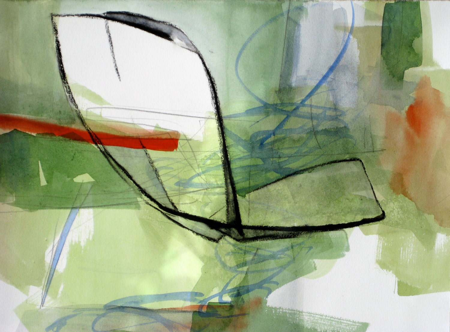 Swift- Abstract Watercolor Painting- Art and Science