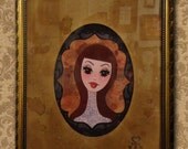 Framed Print HELLA FINE  by Megan Besmirched -free shipping- big eyed art