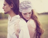 bridal lace headpiece 'queen anne'