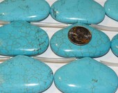 One Chalk Turquoise Focal Bead/Pendant 45mm
