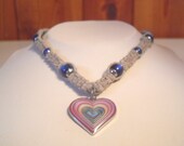 Rainbow Mood Heart Hemp Necklace