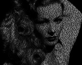 Veronica Lake - 11x14 Typographical Portrait Fine Art Print