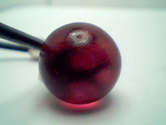 Genuine rare dark red beach sea glass marble pendant handmade necklace