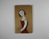 Moleskine Cahier journal - ruled - woman in a red dress