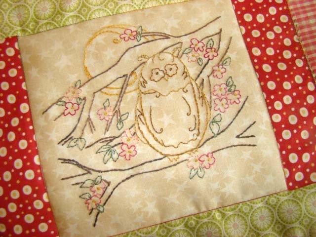 Owl Full Moon Hand Embroidery PDF ePattern