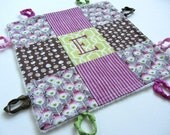 Baby Girl  Lovey  with Custom Hand Embroidered Initial  by Dolce Dreams