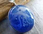 Octopus in the ocean - fused glass pendant