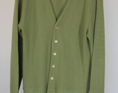vintage mens vee neck cardigan 70s