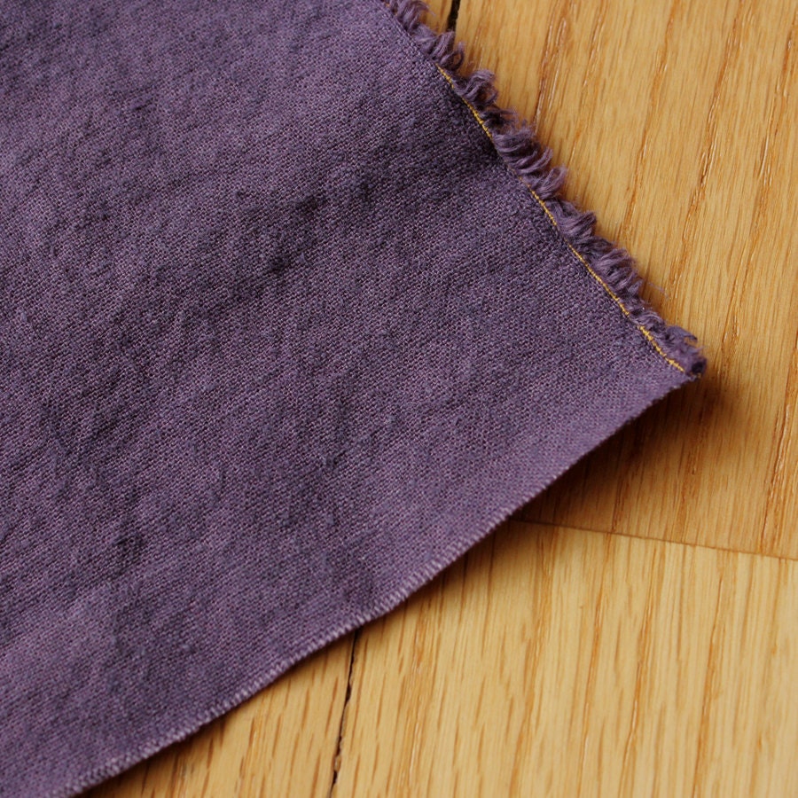 Hemp Fabric Organic Cotton BLACK CHERRY hand dyed
