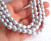 Pearls, rice, lavender blue, 6-6.5mm, 16 inch full strand