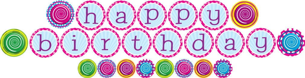 Candy Land Birthday Party Birthday Banner