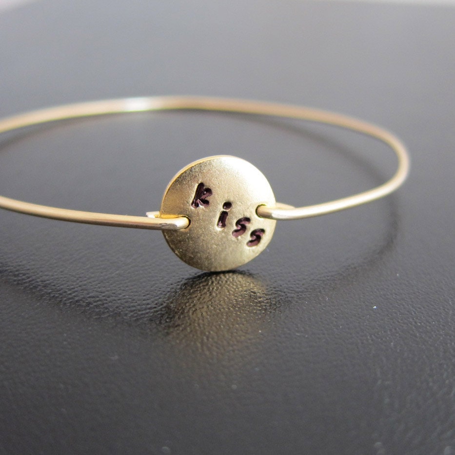 KISS Bangle Bracelet - Gold