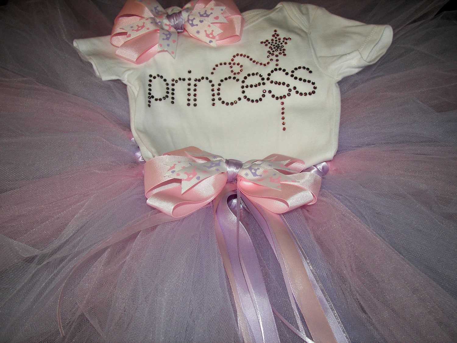 Pastel Princess BLING Tutu Set--Boutique Style--Soft and Beautiful