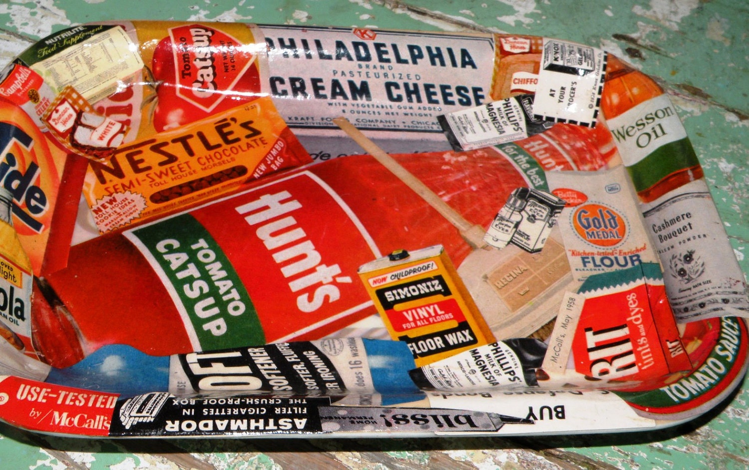 1958 Mixed Media Collage Ketchup and Spice and Everything Nice