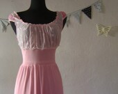 Rosebud Pink nightgown - Luscious Vintage - Large Size