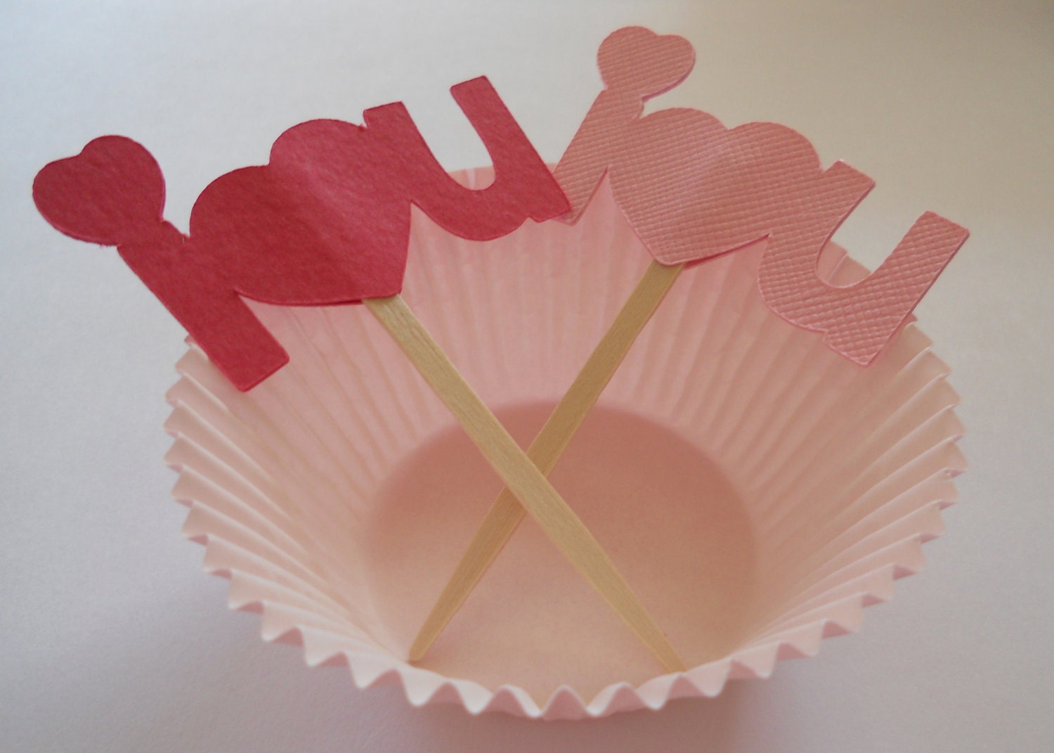 I Heart You Cupcake Toppers