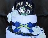 Notre Dame Sports 3-Tier Diaper Cake - Baby Shower Centerpiece - Baby Gift