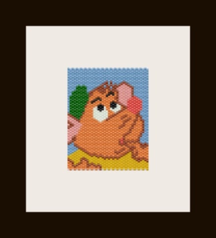 PDF gas patter pendent in peyote stitch pattern for personal use only