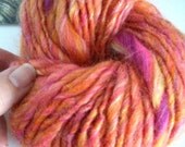 Sara's Texture Crafts Hand Spun Yarn - Merino Silk Blend CANDY TWIST (39m)