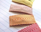 Girls Rainbow Chevron Hair Clips Barrettes - Geometric . Spring . Happy . Bright . Modern . Simple